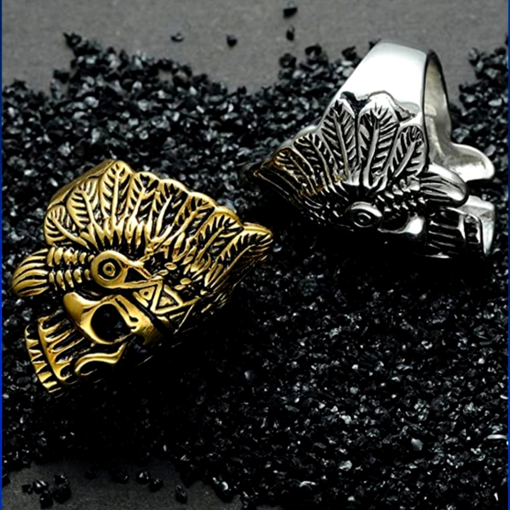 New stainless steel Indian skull ring various sizes